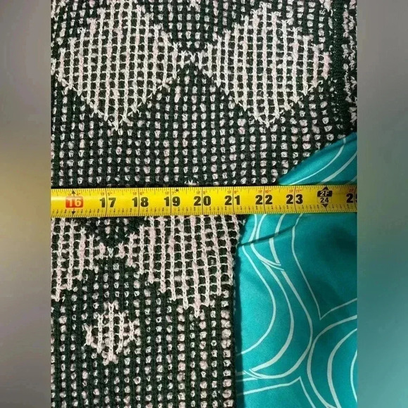 Doncaster Pink & Green Knit Short Sleeve Zip Up Sweater - Picture 9 of 9